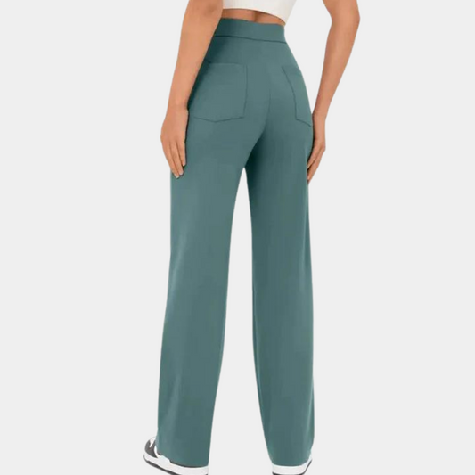 Casual Comfortabele Damesbroek met Hoge Taille