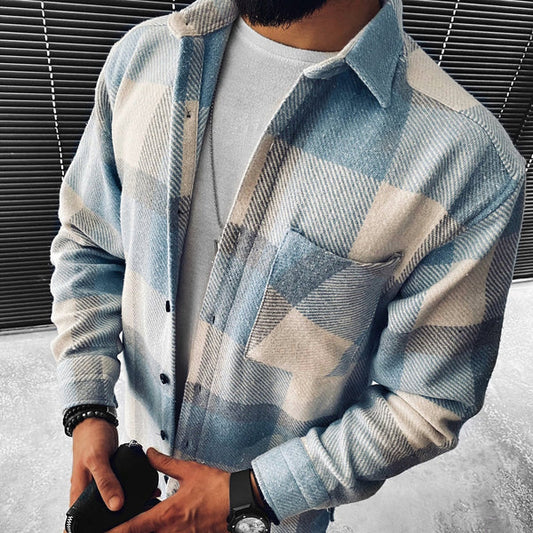 Casual Heren Geruit Overhemd Blouse Regor
