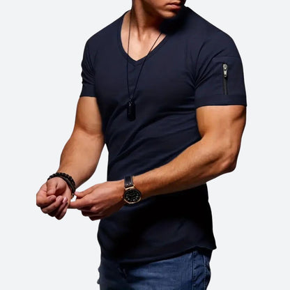 Casual Heren T-Shirt Grote Maten V-Hals