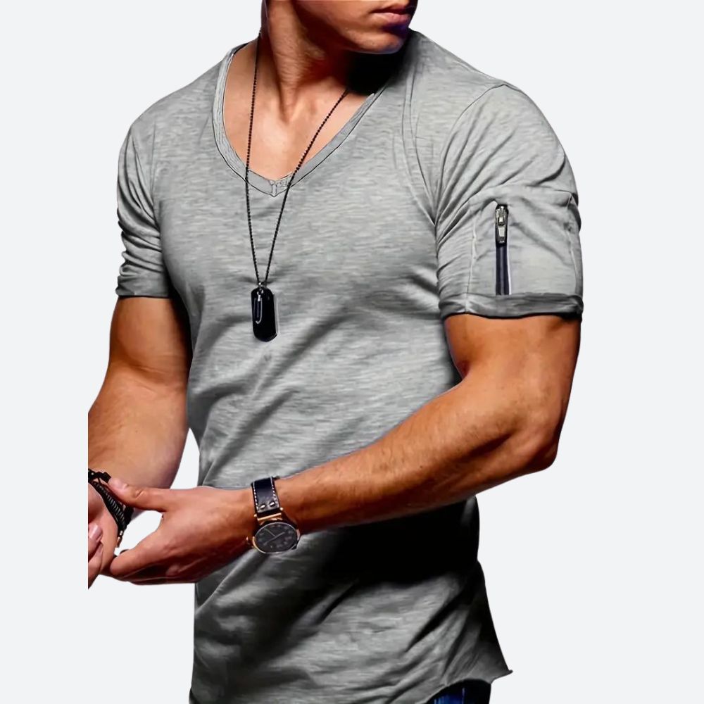 Casual Heren T-Shirt Grote Maten V-Hals