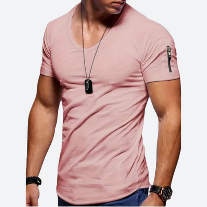 Casual Heren T-Shirt Grote Maten V-Hals
