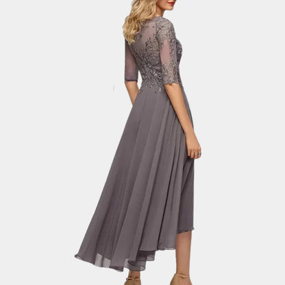 Chiffon Avondjurk met Elegante Details