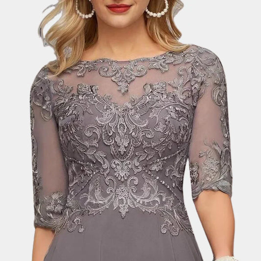 Chiffon Avondjurk met Elegante Details