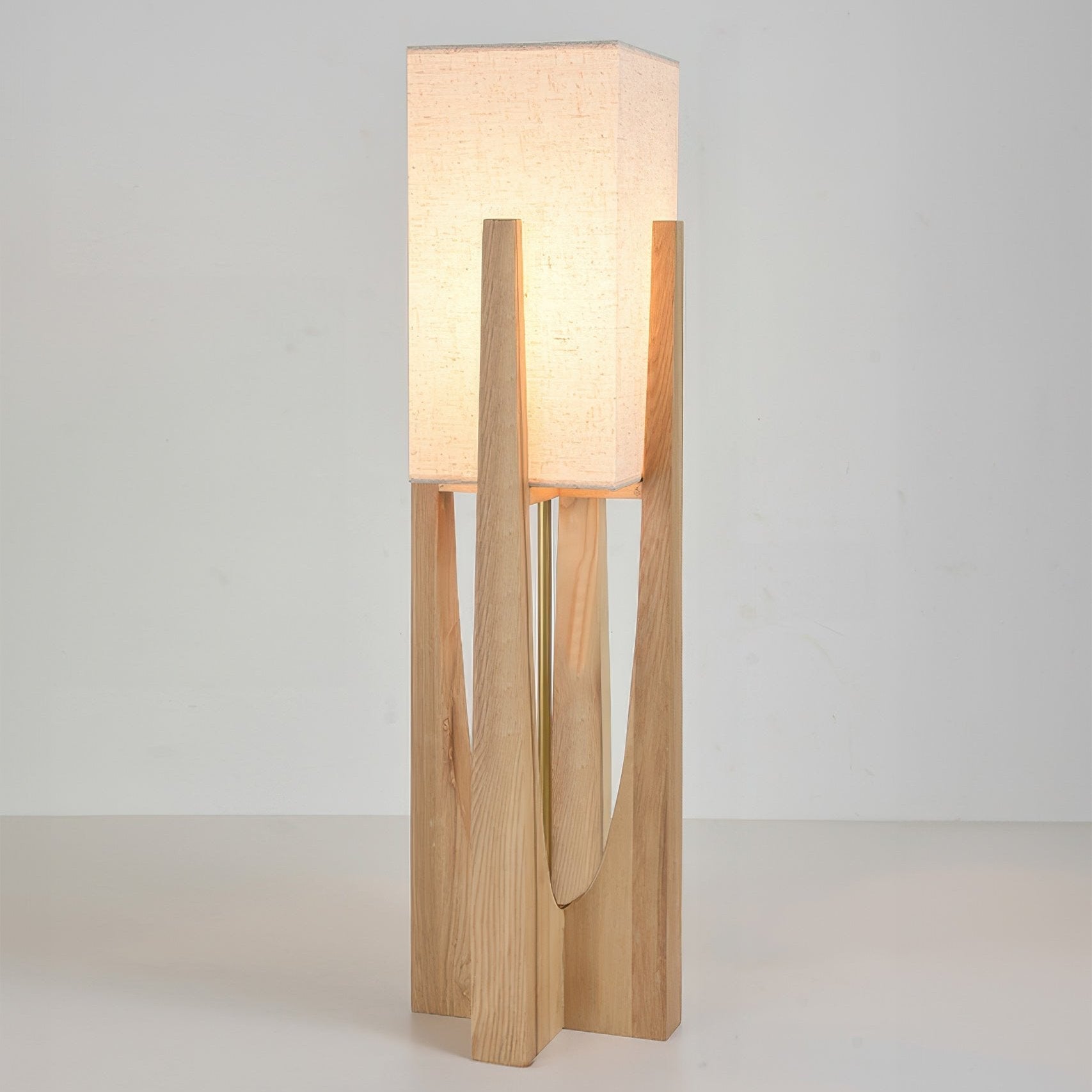 Chloé Minimalistische Vloerlamp - Massief Walnotenhout