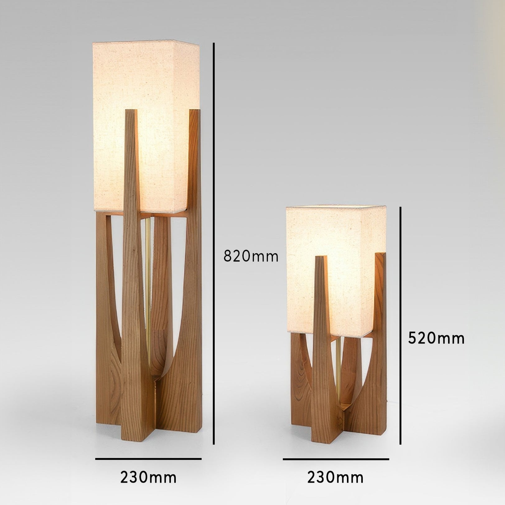 Chloé Minimalistische Vloerlamp - Massief Walnotenhout