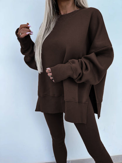 Comfortabele Dames Sweater Set met Split Top
