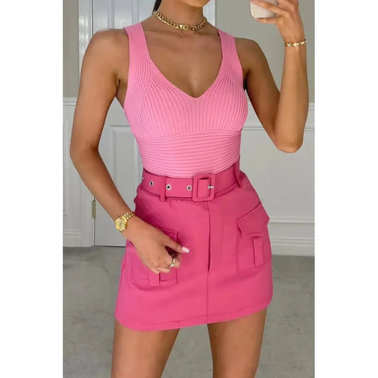 Comfortabele Hoge Taille Jurk in Diverse Kleuren