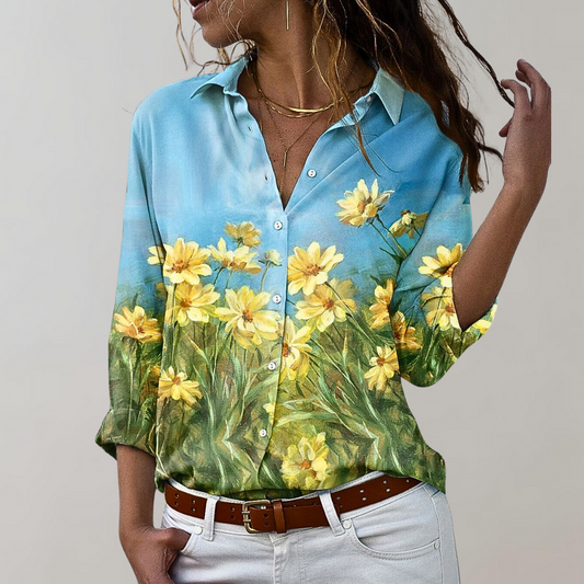 Comfortabele Lange Mouwen Blouse - Zera