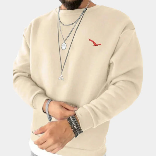 Comfortabele Stijlvolle Herensweater van Katoenblend