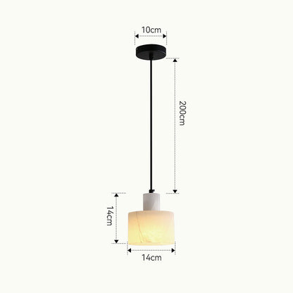 Scandinavische Eenvoudige Hanglamp in Wit Marmer | Minimalistische en Luxe Verlichting