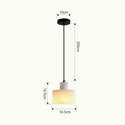 Scandinavische Eenvoudige Hanglamp in Wit Marmer | Minimalistische en Luxe Verlichting