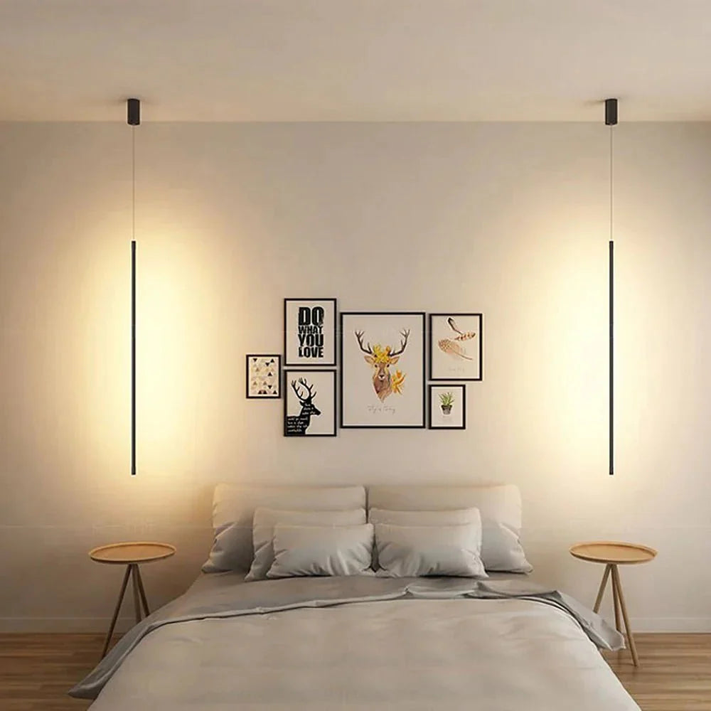 Minimalistische Lange LED Hanglamp van Aluminium | Strakke en Moderne Verlichting