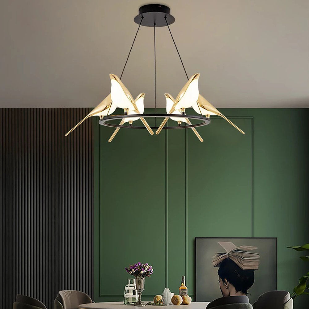 SkyLight - Hanglamp met Speelse Vogencirkel