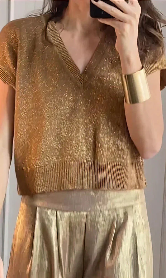 Dalia Chique Gouden Tweedelige Set