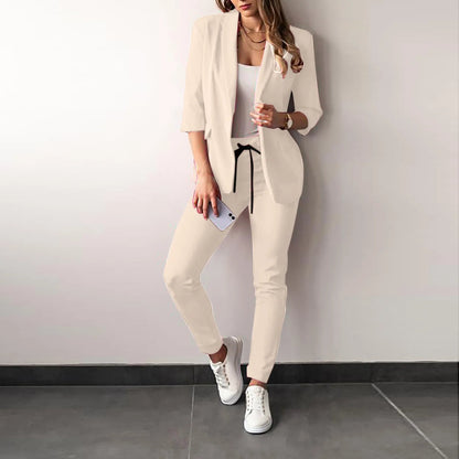 Dames Blazer Set met Slim Fit Pantalon