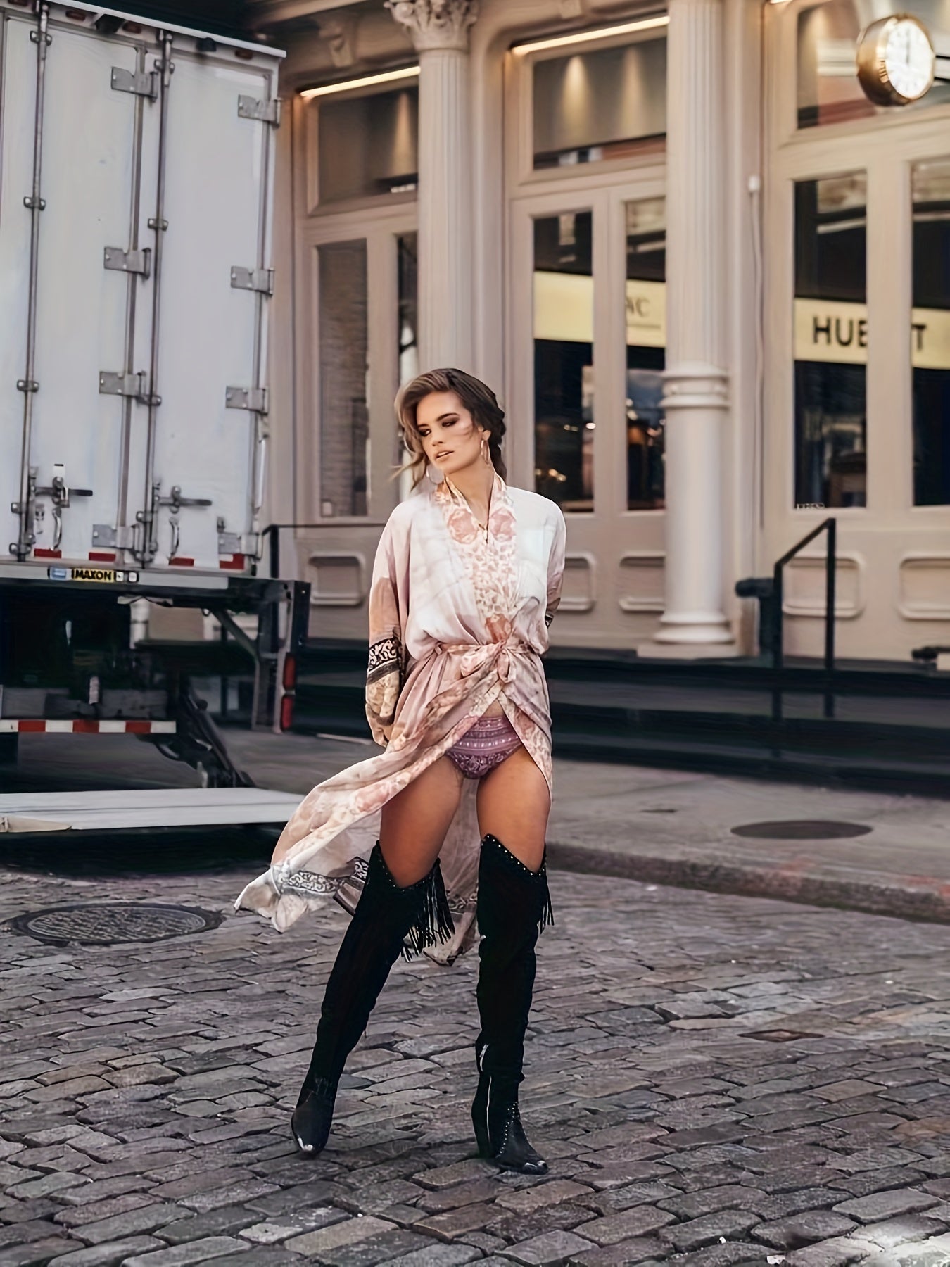 Dames Kimono met Bloemenprint - Luxe Barbara