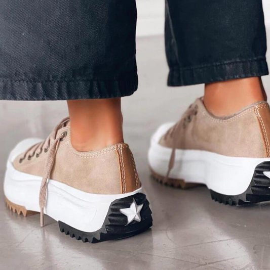 Dames Sneakers met Dikke Zool - Trendy
