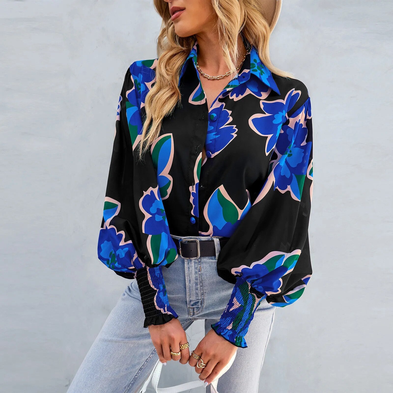 Damesblouse Flora met Bloemenprint