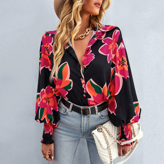 Damesblouse Flora met Bloemenprint