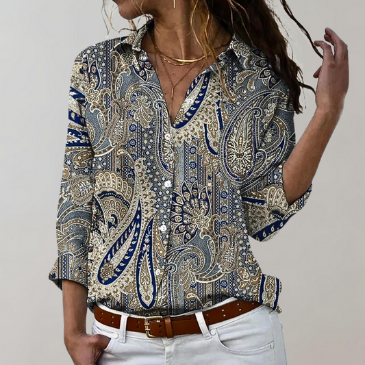 Damesblouse Lange Mouwen met Print Design