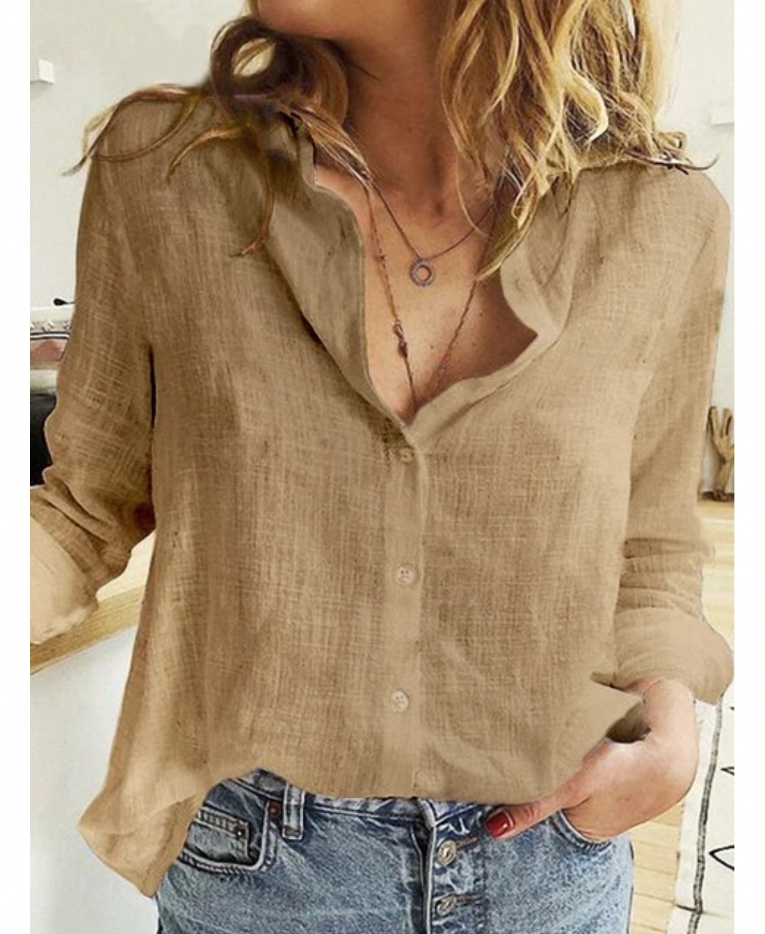 Damesblouse Xania met Lange Mouwen