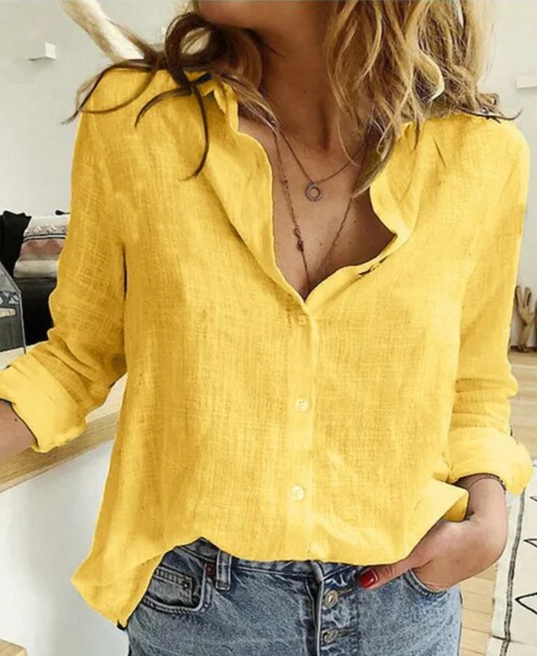 Damesblouse Xania met Lange Mouwen