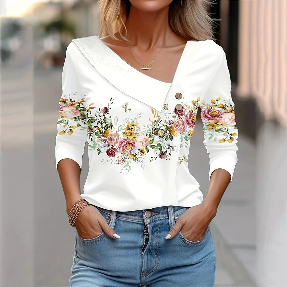 Damesblouse met Bloemenprint voor de Lente