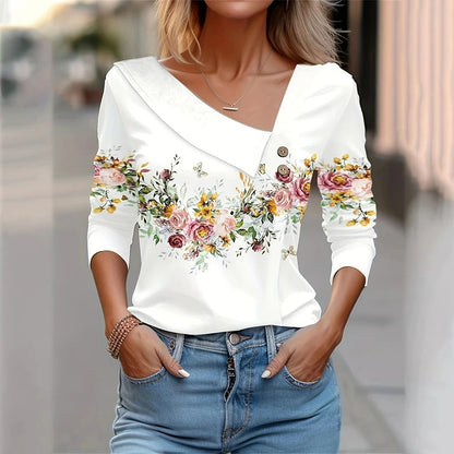 Damesblouse met Bloemenprint voor de Lente