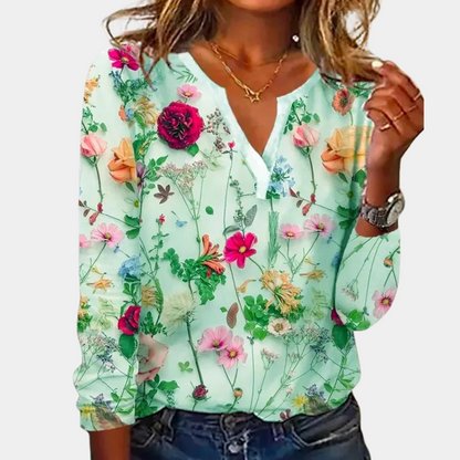 Damesblouse met Trendy Bloemenprint