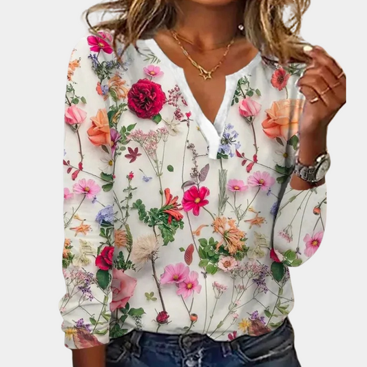 Damesblouse met Trendy Bloemenprint