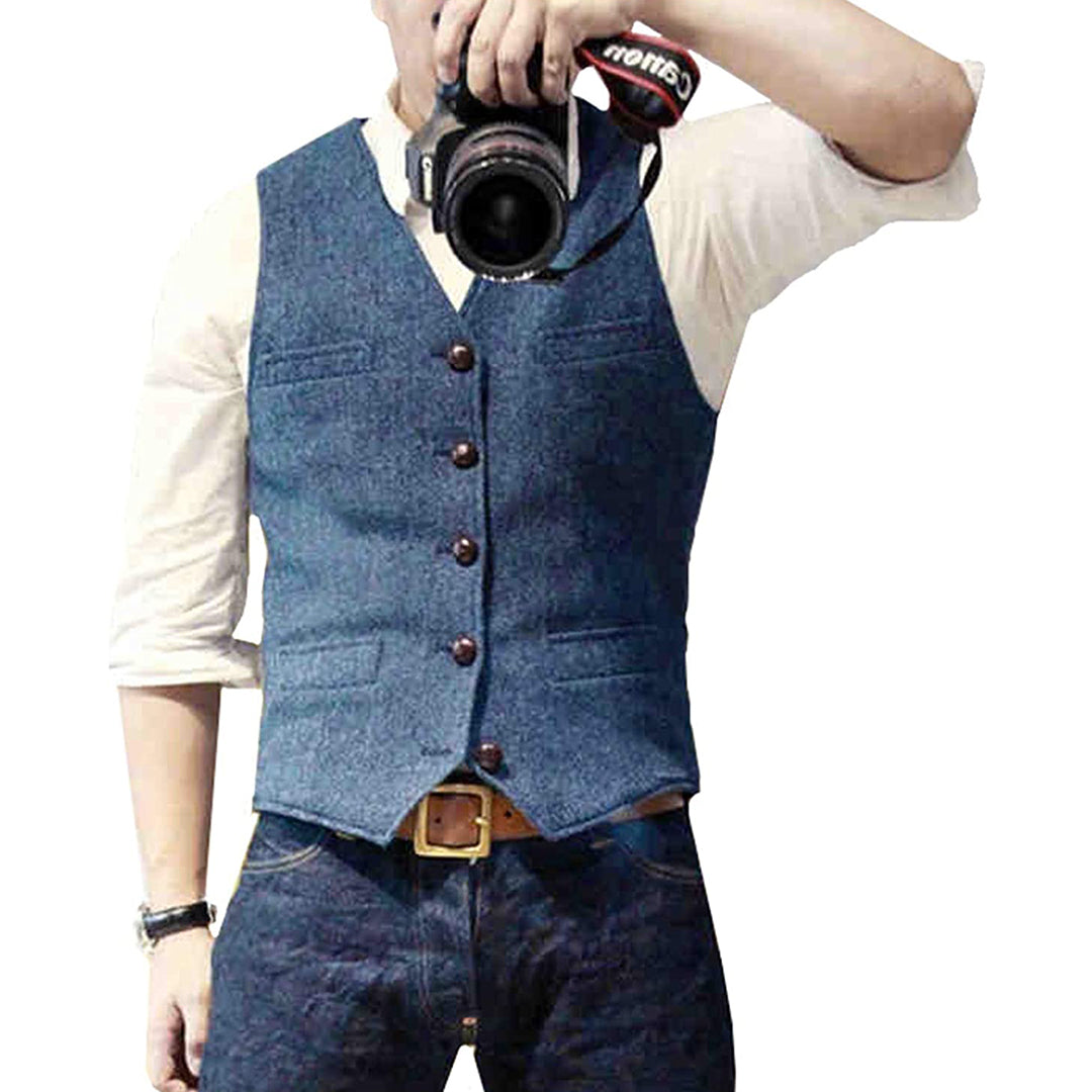 Denim Gilet Heren - Stijlvol en Comfortabel