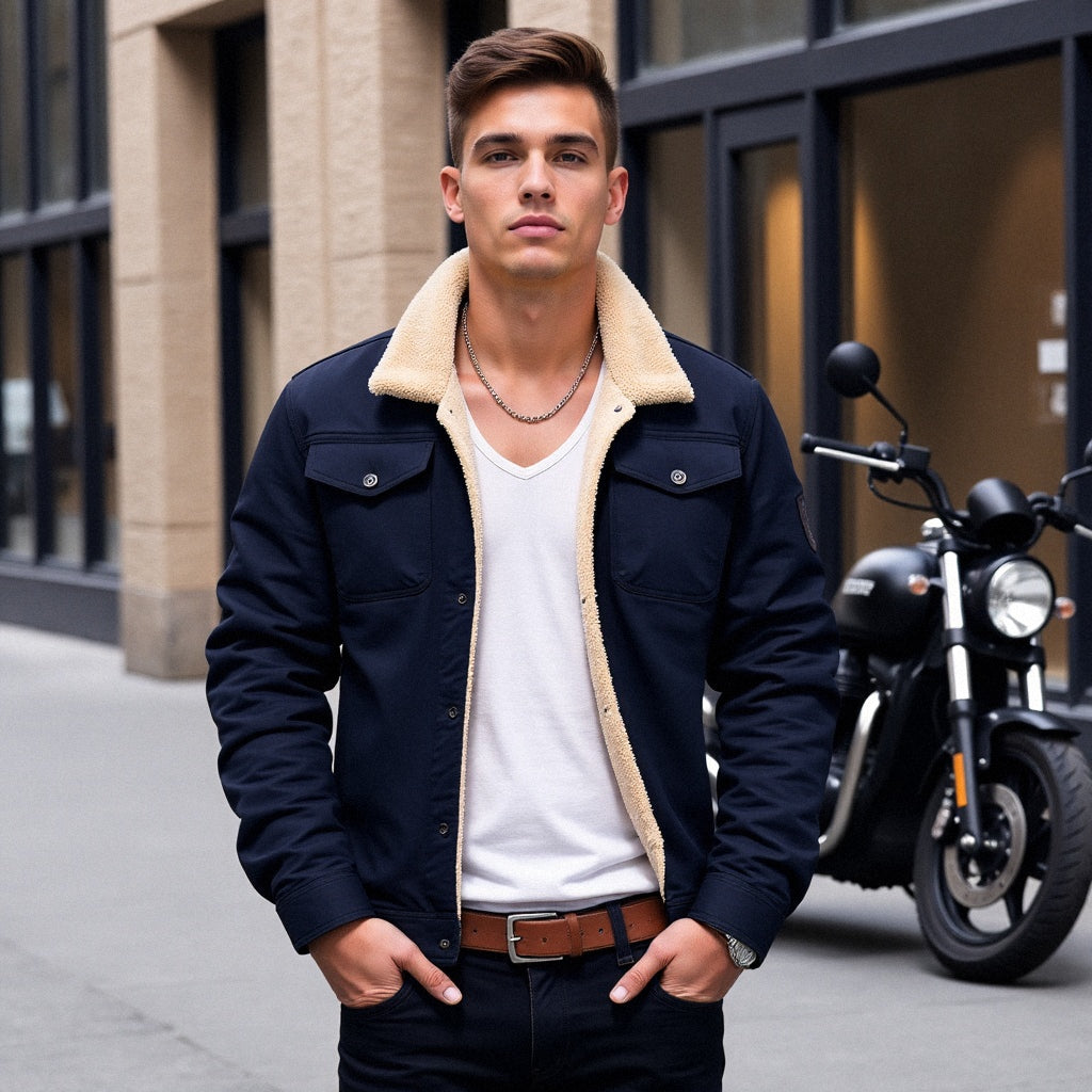 Derek - Heren Vintage Bomberjack met Voering