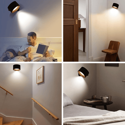 FlexiGlow – Applique murale 360° rechargeable sans fil pour un éclairage flexible