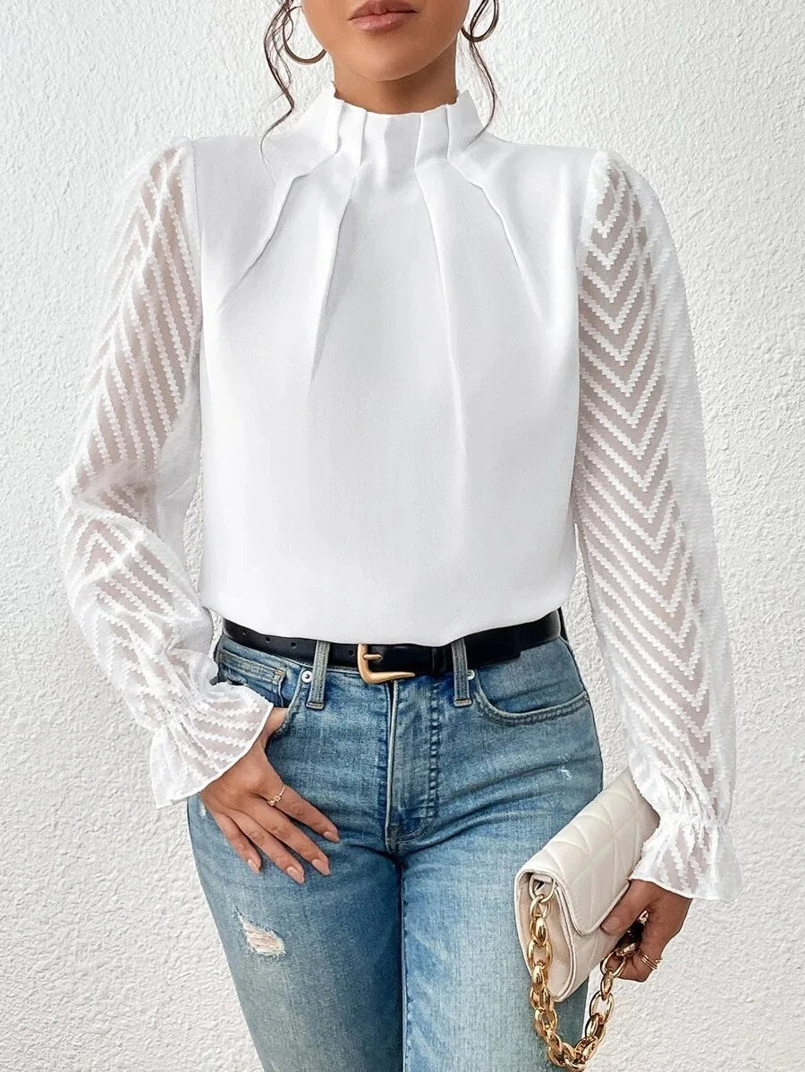 Diane - Elegante Dames Top met Lange Mouwen