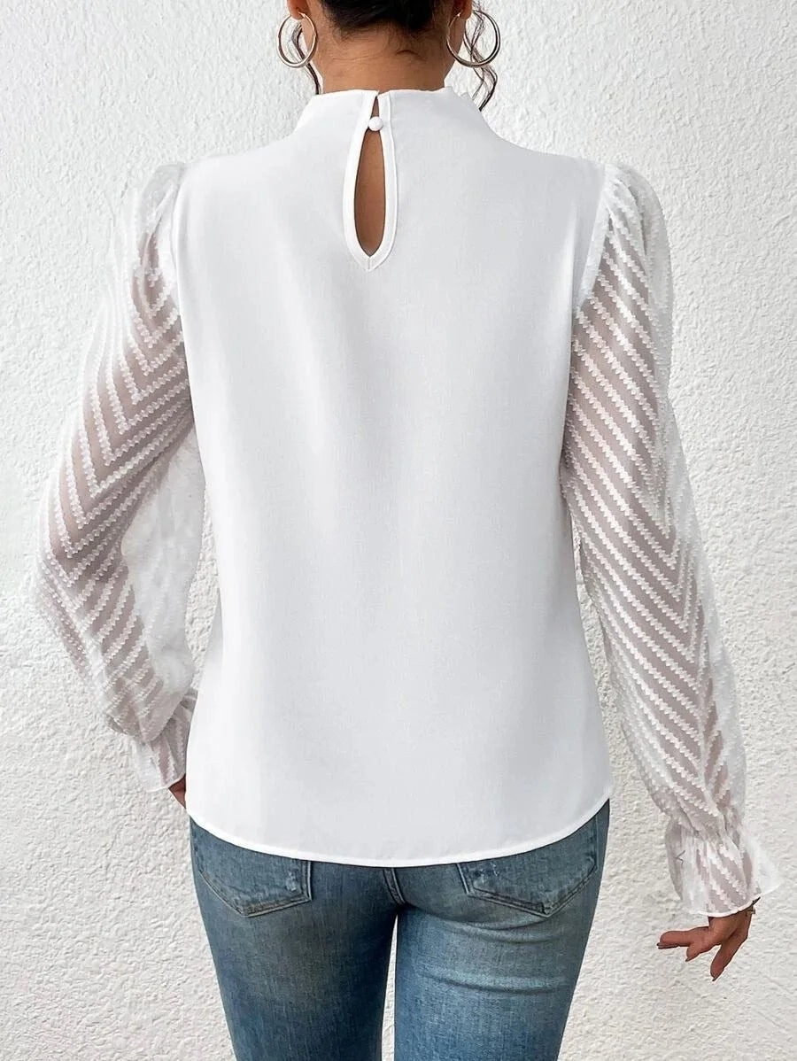 Diane - Elegante Dames Top met Lange Mouwen
