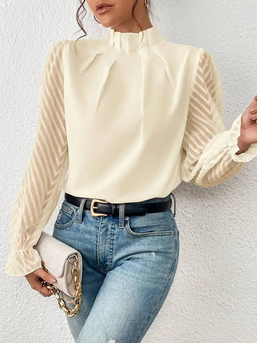 Diane - Elegante Dames Top met Lange Mouwen