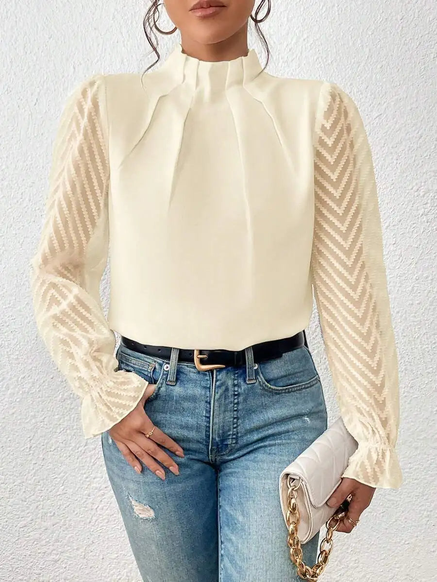 Diane - Elegante Dames Top met Lange Mouwen