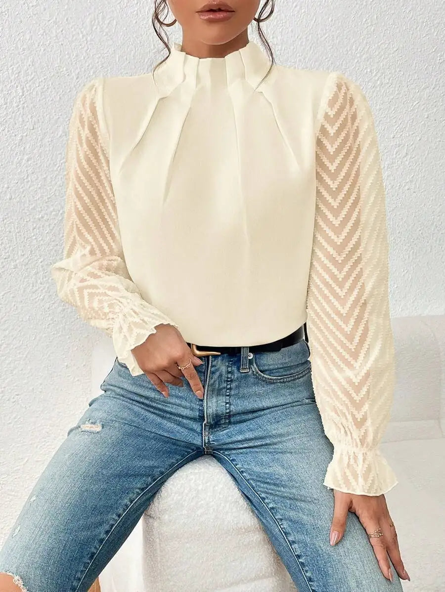 Diane - Elegante Dames Top met Lange Mouwen