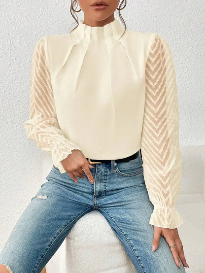 Diane - Elegante Dames Top met Lange Mouwen