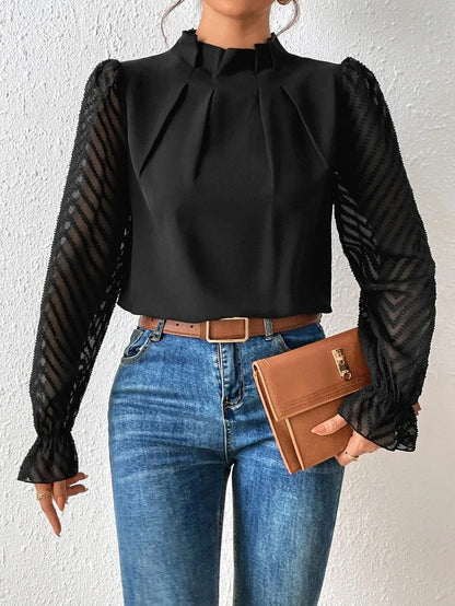 Diane - Elegante Dames Top met Lange Mouwen