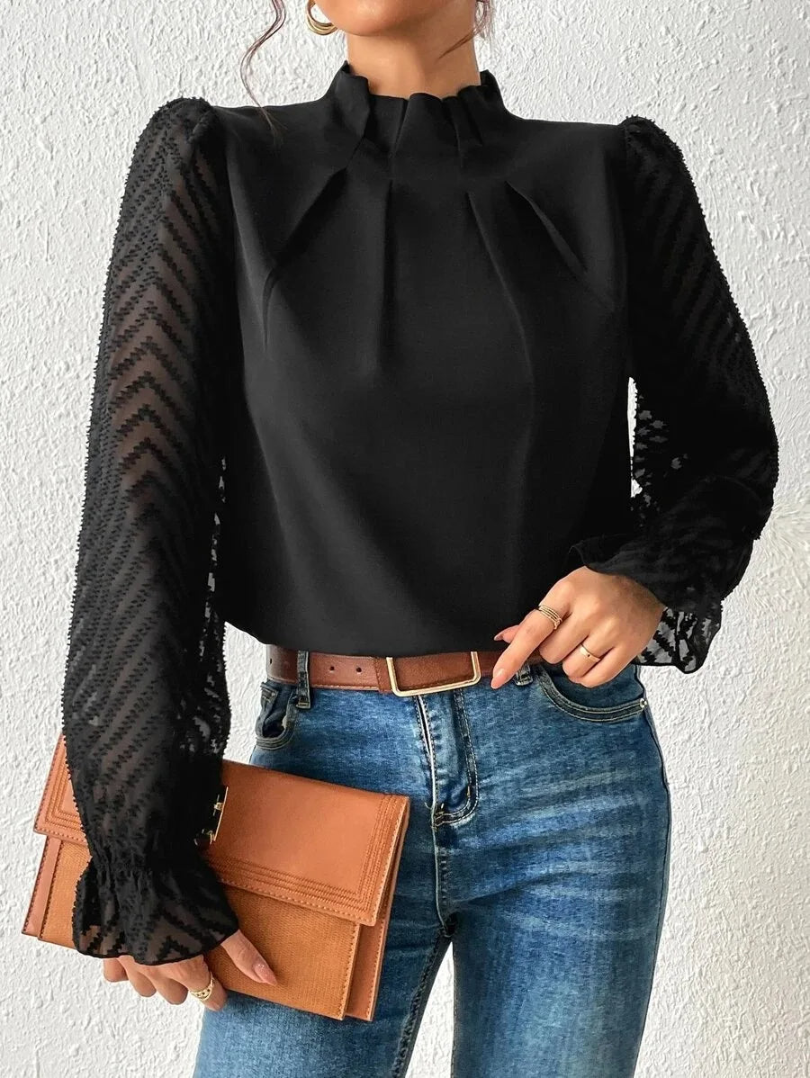 Diane - Elegante Dames Top met Lange Mouwen