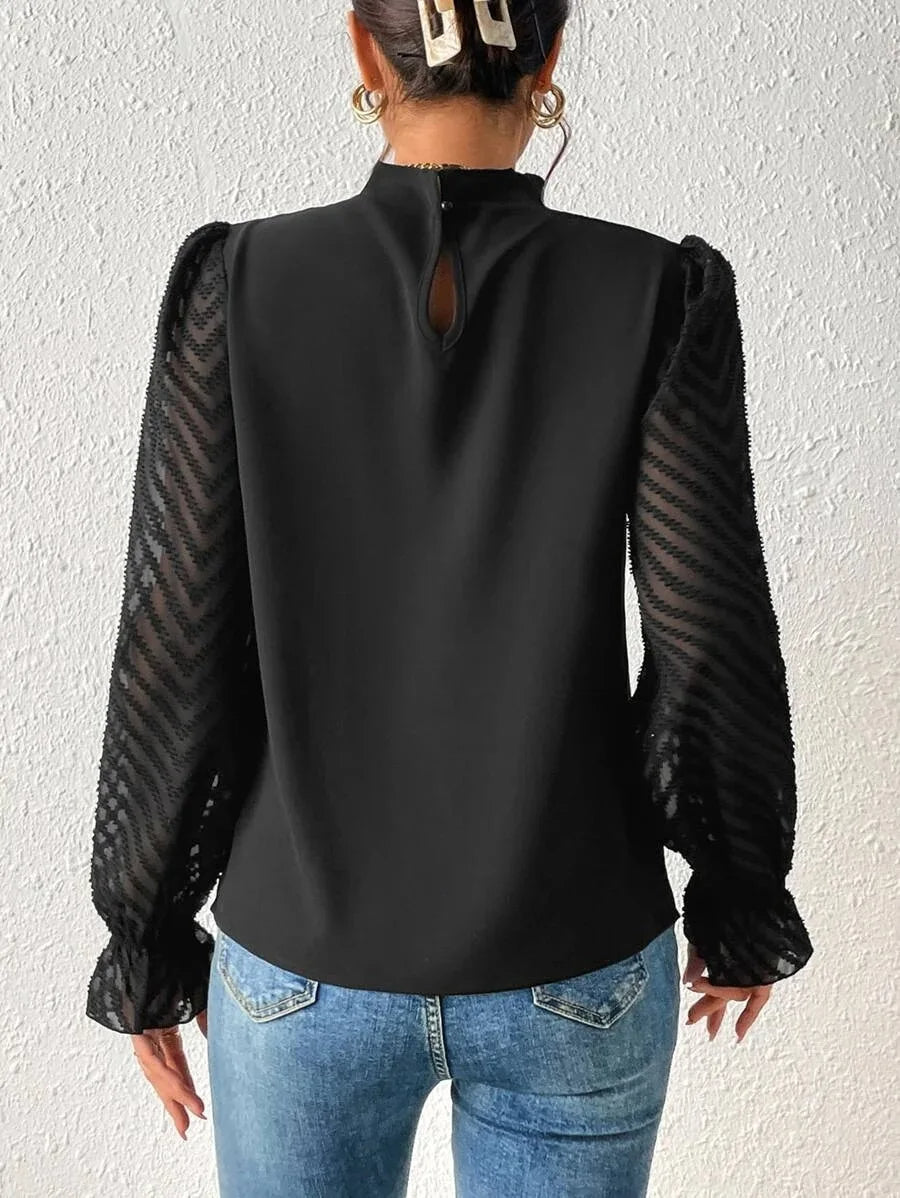 Diane - Elegante Dames Top met Lange Mouwen