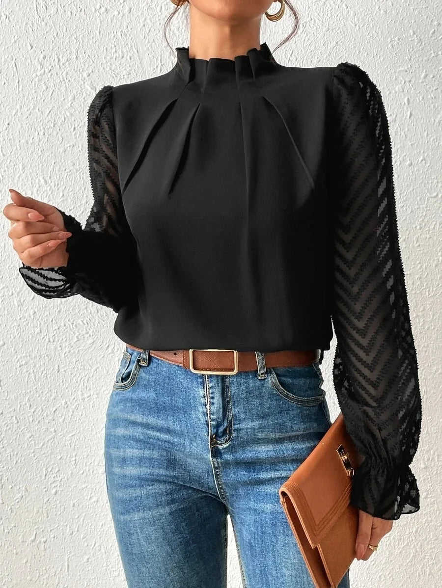 Diane - Elegante Dames Top met Lange Mouwen