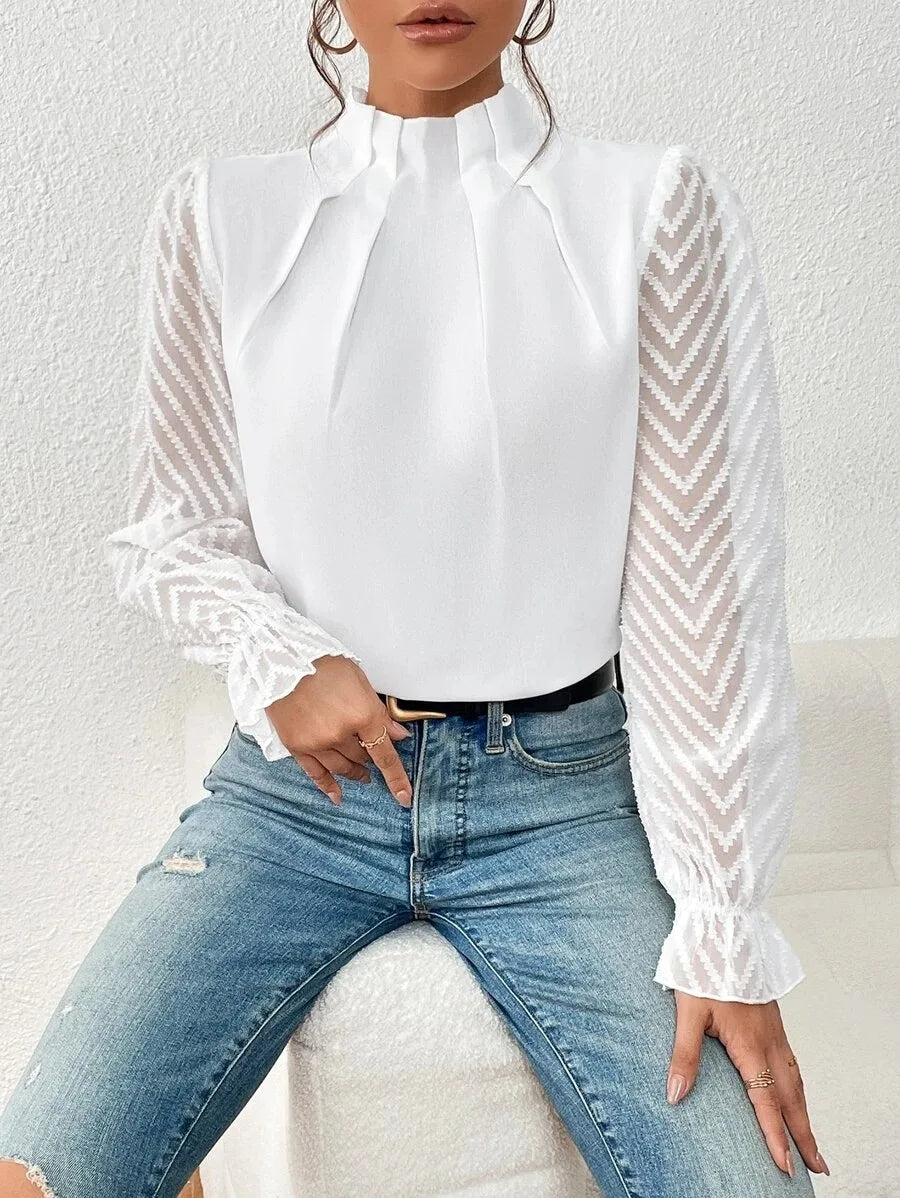 Diane - Elegante Dames Top met Lange Mouwen