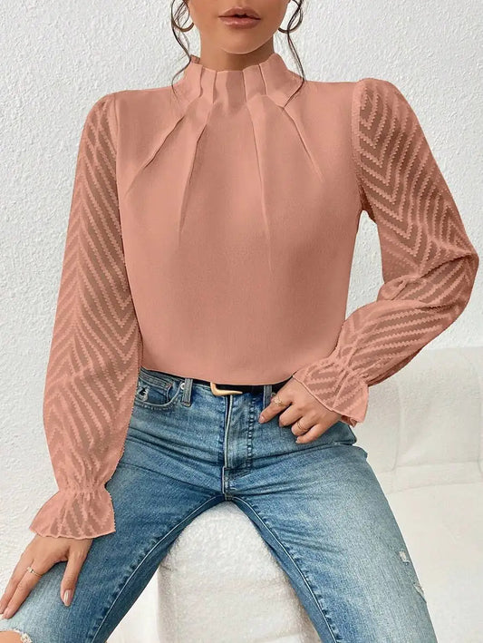 Diane - Elegante Dames Top met Lange Mouwen