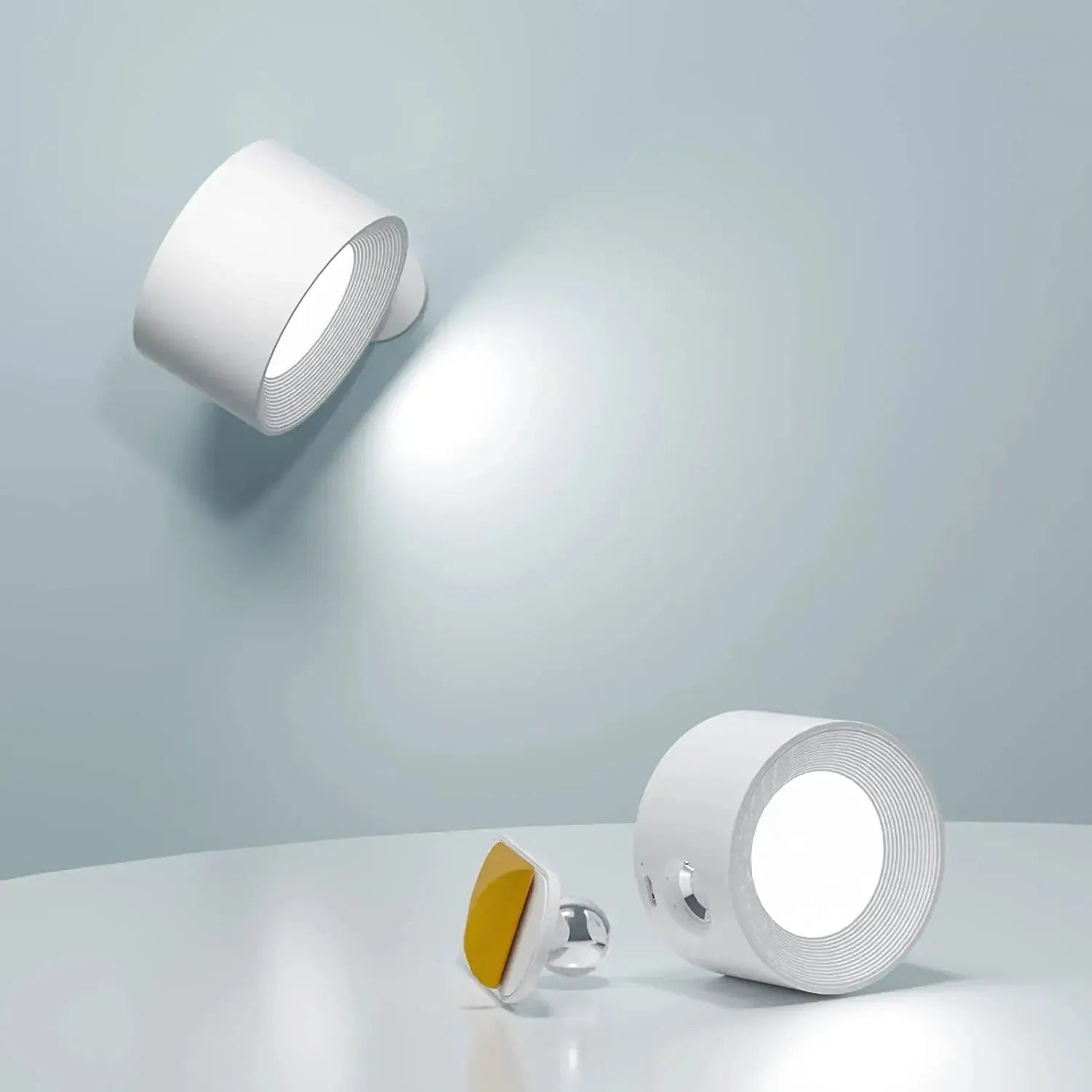 Draadloze Dimbare Wandlamp Claudine - Metaal 360° Rotatie