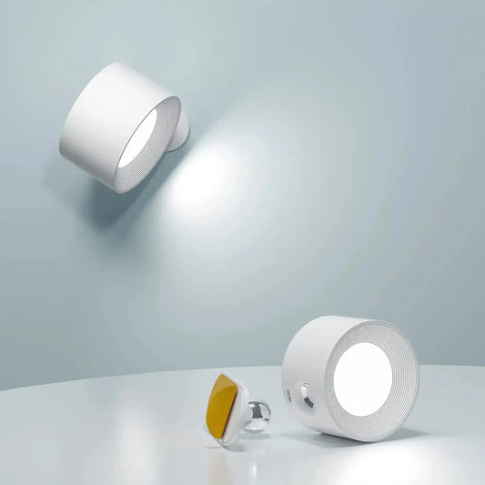 Draadloze Dimbare Wandlamp Claudine - Metaal 360° Rotatie