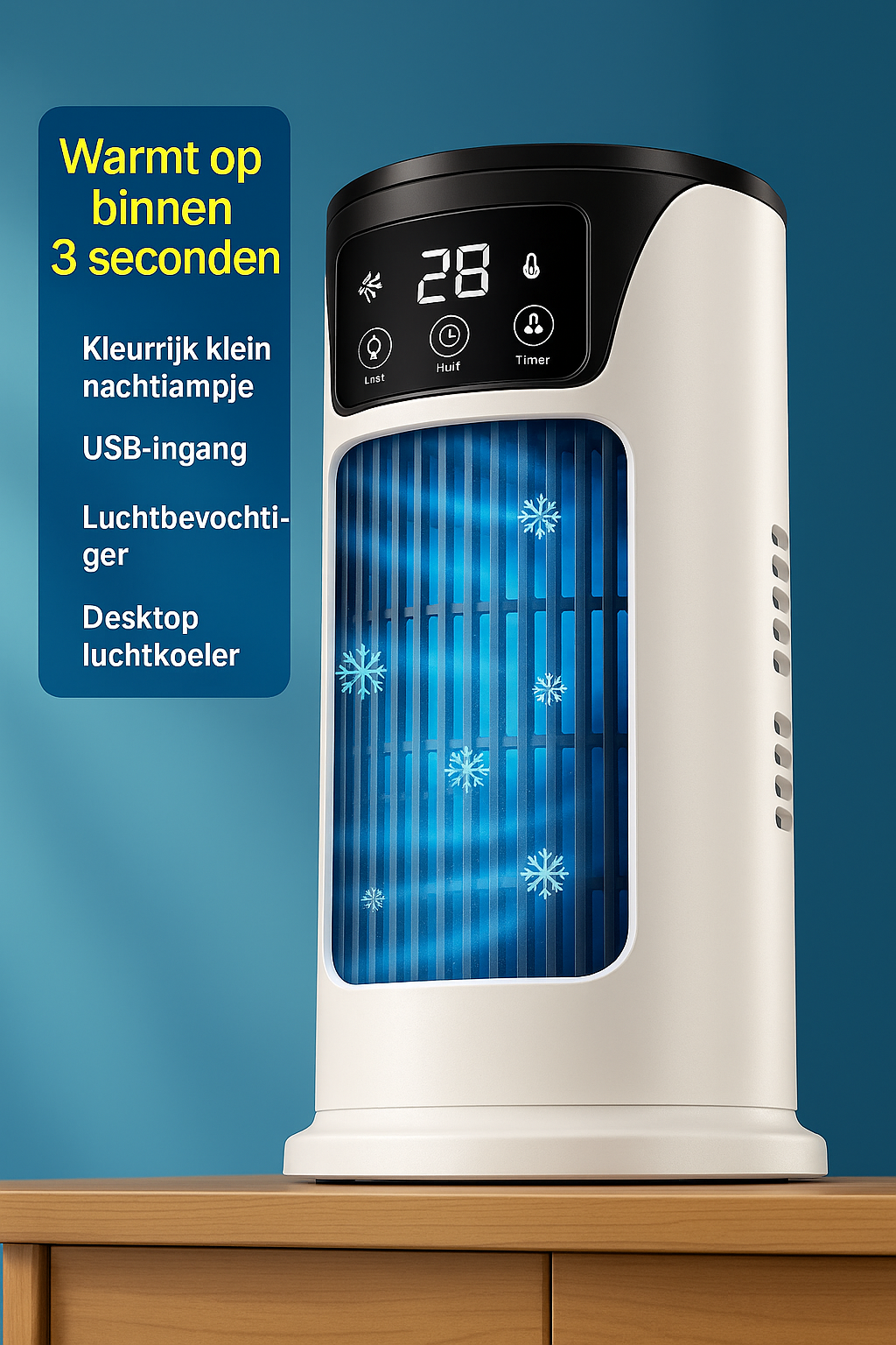 Draagbare USB Airconditioner met Luchtbevochtiger
