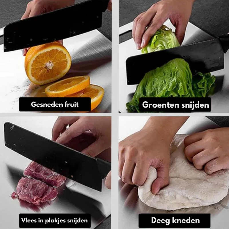 Dubbelzijdige RVS Snijplank 304 Staal