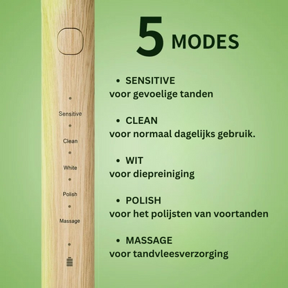 Duurzame Elektrische Tandenborstel met Bamboe Borstelkop